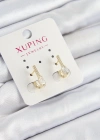 Xuping Zirkon Taşlı I Model Gold Renk Kadın Küpe