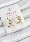 Xuping Zirkon Taşlı Kalp Model Gold Renk Kadın Küpe