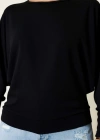 Yarasa Kol Salaş Bluz siyah T4273