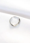 Yassı Silver Renk Ayarlanabilir Yüzük