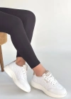 Yejja Beyaz Cilt Bağcıklı Spor Ayakkabı