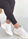 Yejja Beyaz Cilt Bağcıklı Spor Ayakkabı