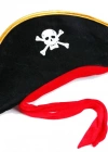 Yetişkin Boy Kadife Jack Sparrow Denizci Kaptan Jack Korsan Şapkası 50X20 CM