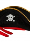 Yetişkin Boy Kadife Jack Sparrow Denizci Kaptan Jack Korsan Şapkası 50X20 CM