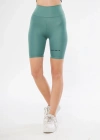 Yüksek Bel Biker Sporcu Şort - Mint Yeşil