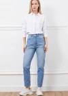 Yüksek bel mom jean pantolon