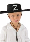 Z Logolu Çocuk Boy Bağcıklı Zorro Şapkası