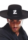 Z Logolu Yetişkin Boy Bağcıklı Zorro Şapkası
