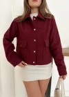 Zr model kaşe ceket bordo st255807
