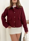 Zr model kaşe ceket bordo st255807