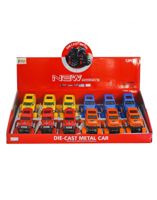 02062-FY6018G-12D Çek Bırak Metal Araba -Asya Oyuncak