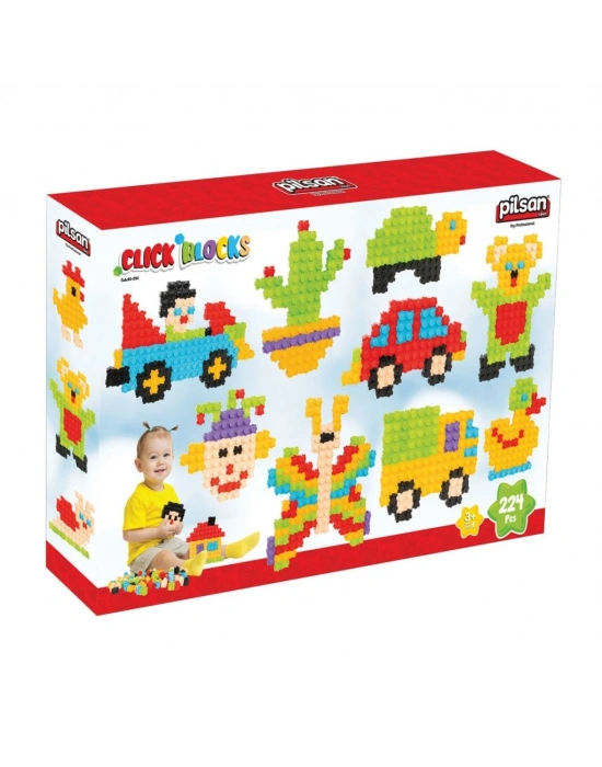 03 296 Çıt Çıt Bloklar 224 Parça -NessiWorld Oyuncak