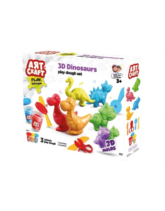03995 Art Craft 3D Dinozorlar Hamur Set 168 Gr -Fentoys