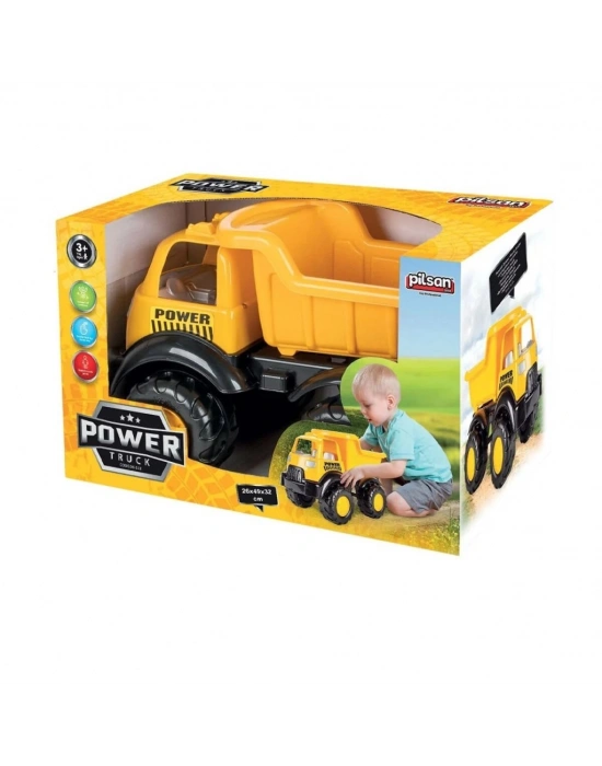 06 522 Power Kamyon Sarı -NessiWorld Oyuncak