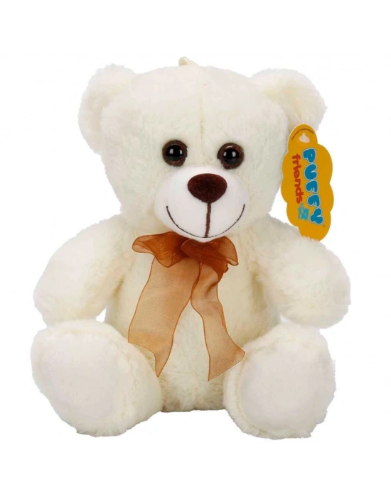 0998 PELUŞ AYI OTURAN KURDELELİ 21CM 2R