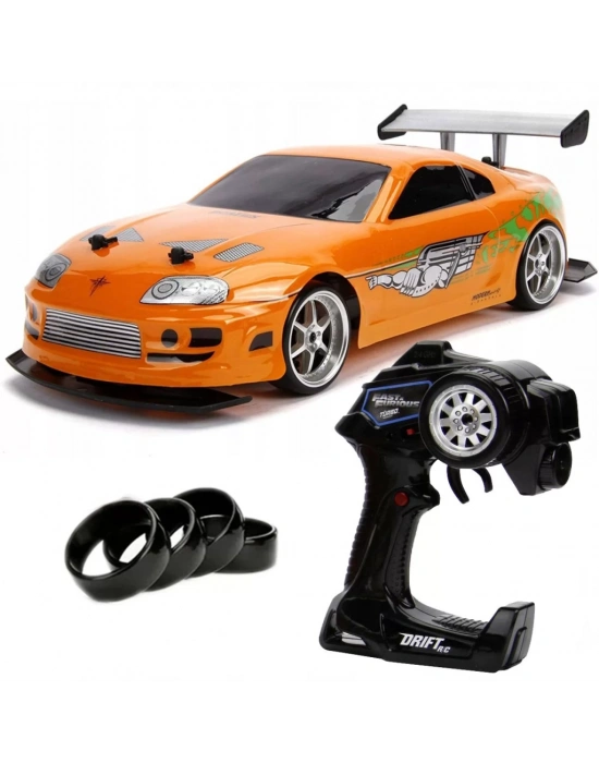 1:10 Fast & Furious 1995 Kumandalı Brians Toyota Supra Drift Turbo Araba