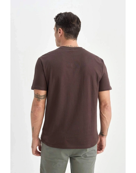 %100 Pamuk New Regular Fit Bisiklet Yaka Basic Düz Kısa Kollu Tişört V7699AZ24SP