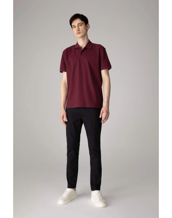 %100 Pamuk Regular Fit Polo Yaka Kısa Kollu Basic Düz Pike Kumaş Tişört C1293AX24SP