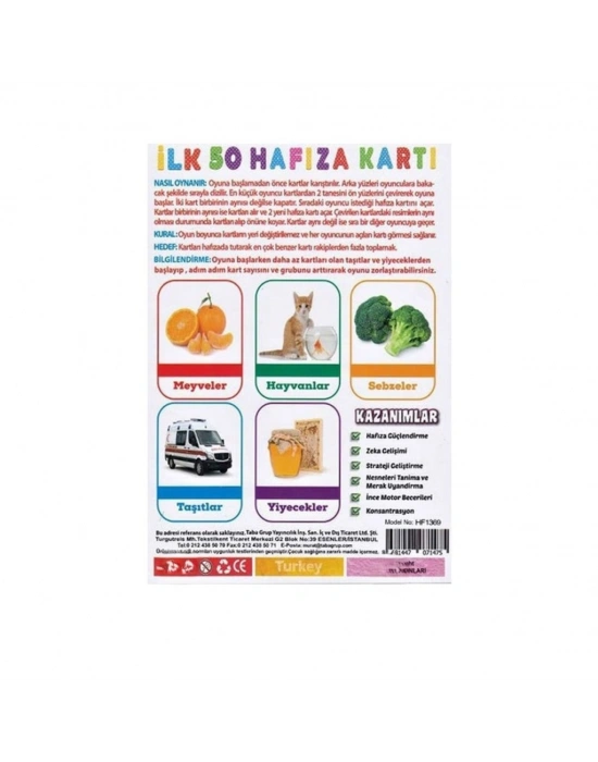 1475 İLK 50 HAFIZA KARTLARI