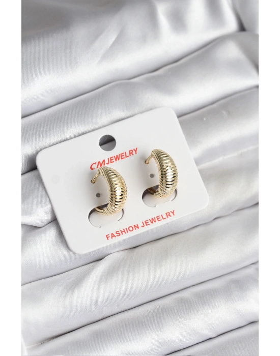 14K Gold Renk Kaplama CM Kadın Küpe