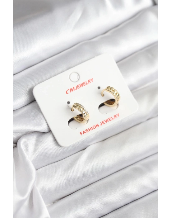 14K Gold Renk Kaplama CM Kadın Küpe