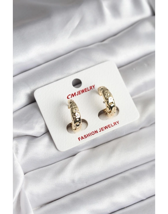 14K Gold Renk Kaplama CM Kadın Küpe