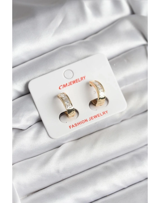 14K Gold Renk Kaplama CM Kadın Küpe