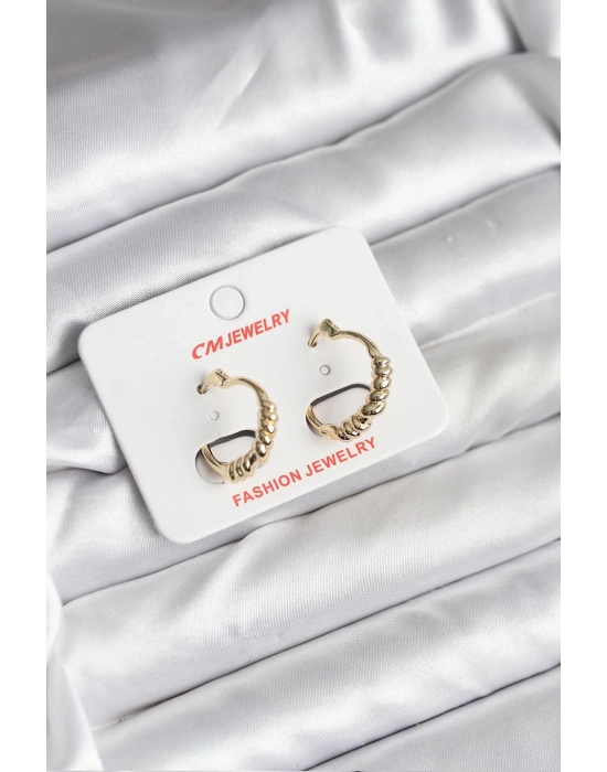 14K Gold Renk Kaplama CM Kadın Küpe