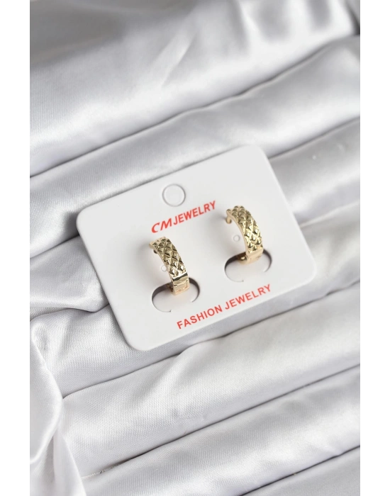 14K Gold Renk Kaplama CM Kadın Küpe