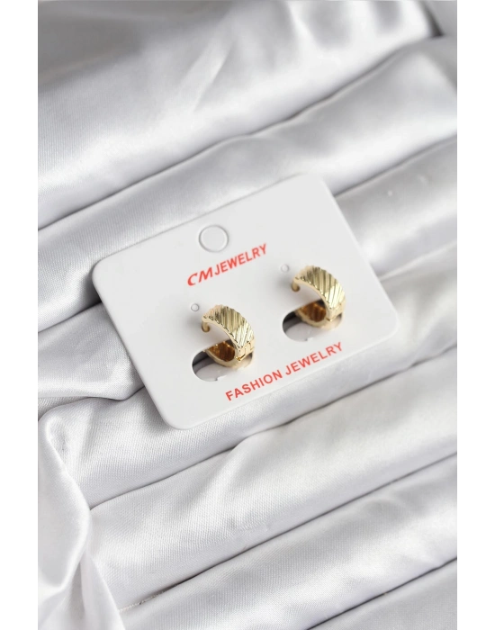 14K Gold Renk Kaplama CM Kadın Küpe