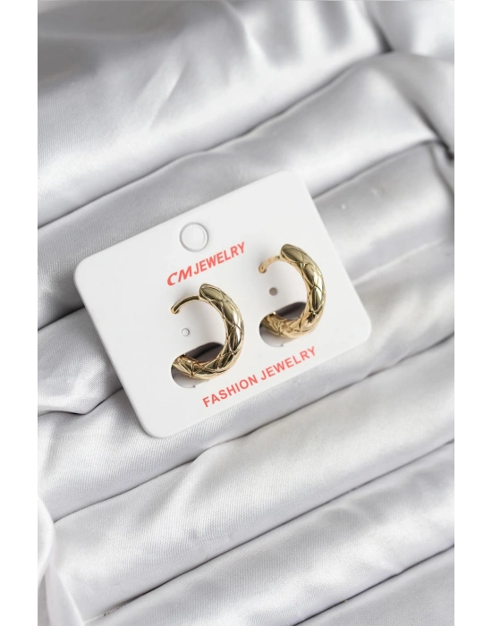 14K Gold Renk Kaplama CM Kadın Küpe