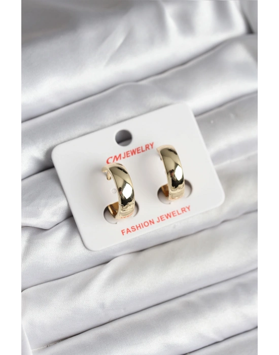 14K Gold Renk Kaplama Halka CM Kadın Küpe