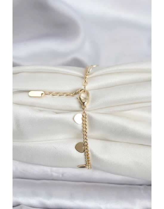 14K Gold Renk Kaplama Kalpli Model CM Kadın Bileklik