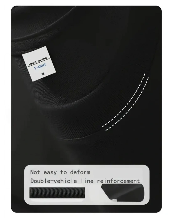 20/1 Penye Compack Day One Baskılı Oversize Bisiklet Yaka T-shirt - Siyah