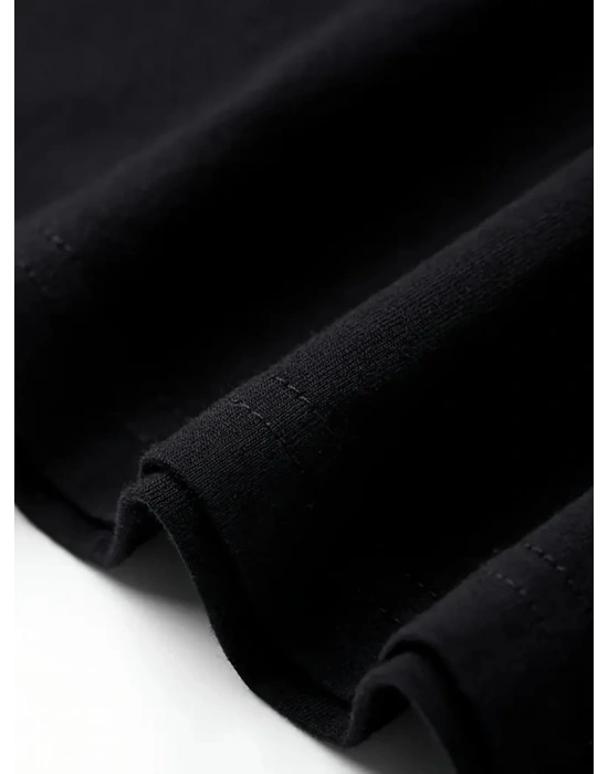 20/1 Penye Compack Özgür kuşlar Baskılı Baskılı Oversize Bisiklet Yaka T-shirt - Beyaz