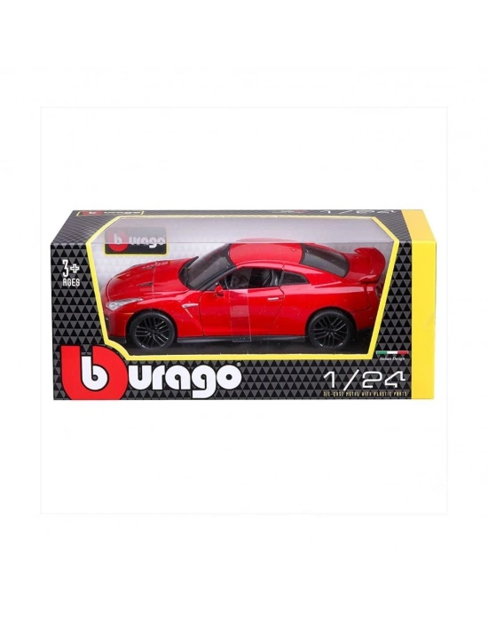 21082 Burago 1:24 Nissan GT-R 2017 Model Araba