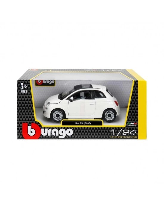 22106 Burago 1:24 Fiat 500 2007 Model Araba