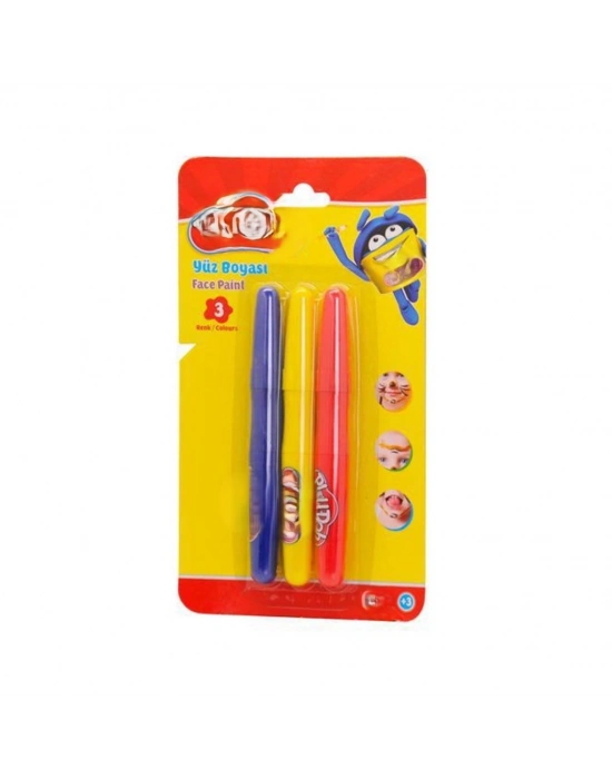 3 Renk Yüz Boyası
