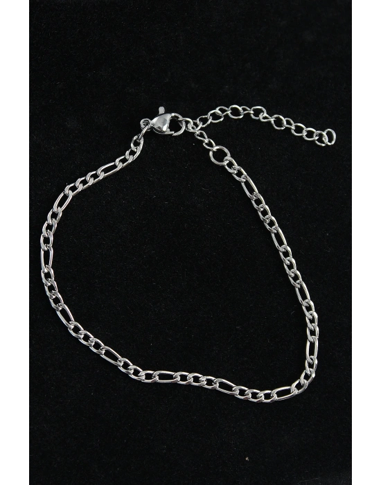 316L Çelik Figaro Model Gümüş Renk Erkek Bileklik