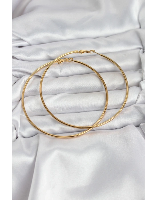 316L Çelik Gold Renk 75 mm Halka Küpe