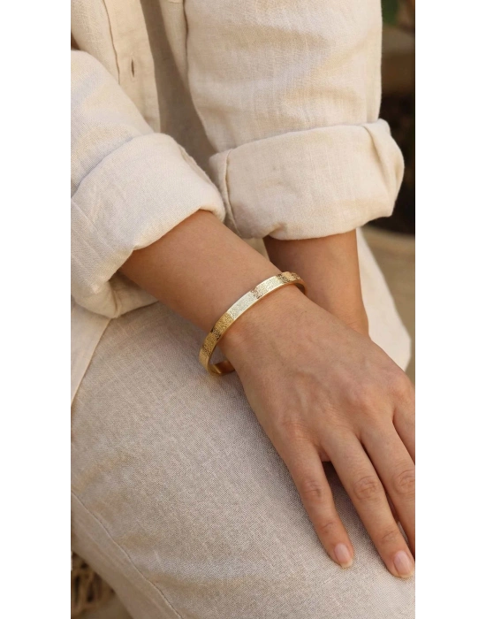 316L Çelik Gold Renk Ayetel Kürsi Yazılı Bileklik