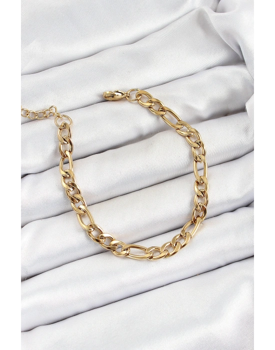 316L Çelik Gold Renk Zincir Erkek Bileklik