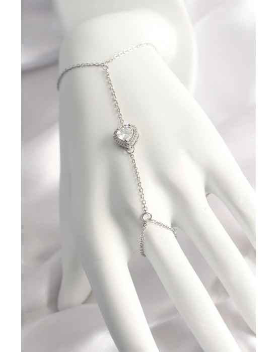 316L Çelik Gümüş Renk Kalp Model Şahmeran