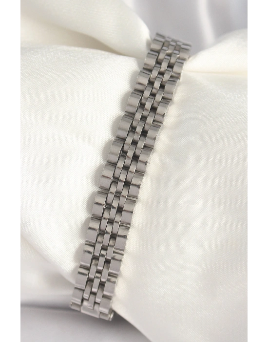 316L Çelik Gümüş Renk Zincir Model Erkek Bileklik