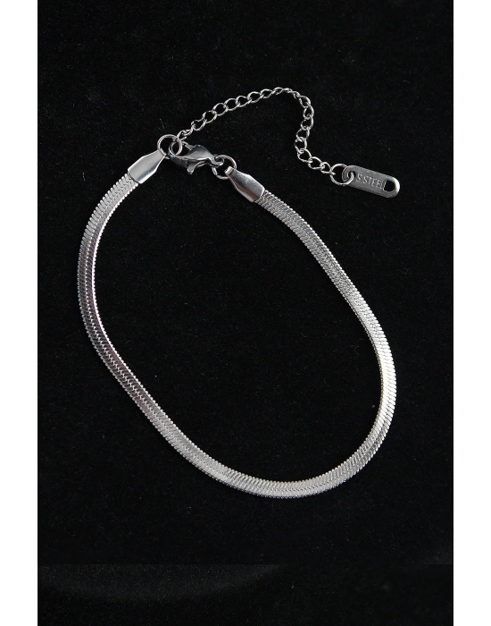 316L Çelik İtalyan Model Gümüş Renk Erkek Bileklik