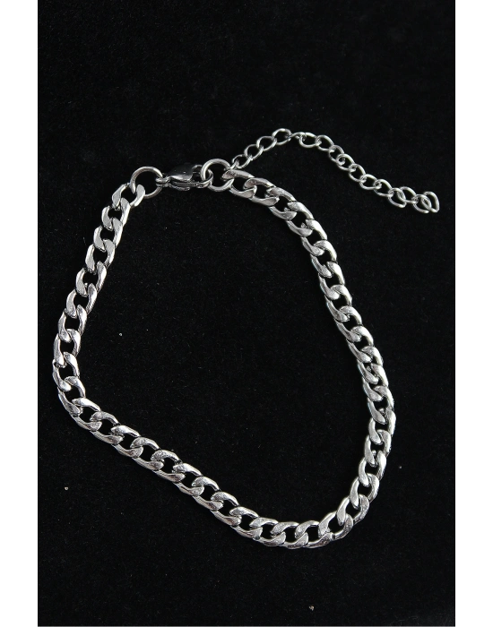 316L Çelik Klasik Model Gümüş Renk Erkek Bileklik