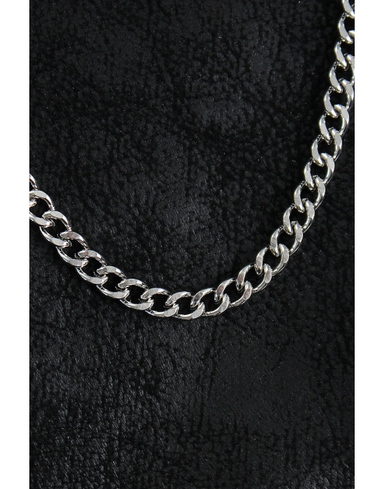 316L Çelik Klasik Zincir Model Gümüş Renk Erkek Kolye