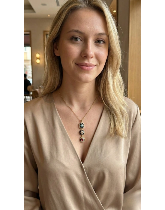 316L Çelik Vintage Model Kadın Kolye