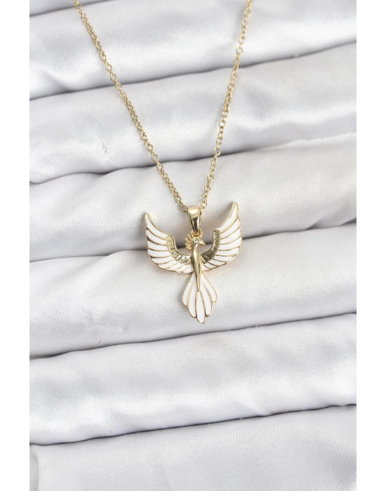 316L Çelik Zincir Gold Renk Anka Kuşu Model Kadın Kolye