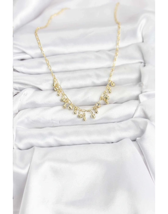 316L Çelik Zincir Gold Renk Kadın Kolye